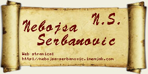 Nebojša Šerbanović vizit kartica